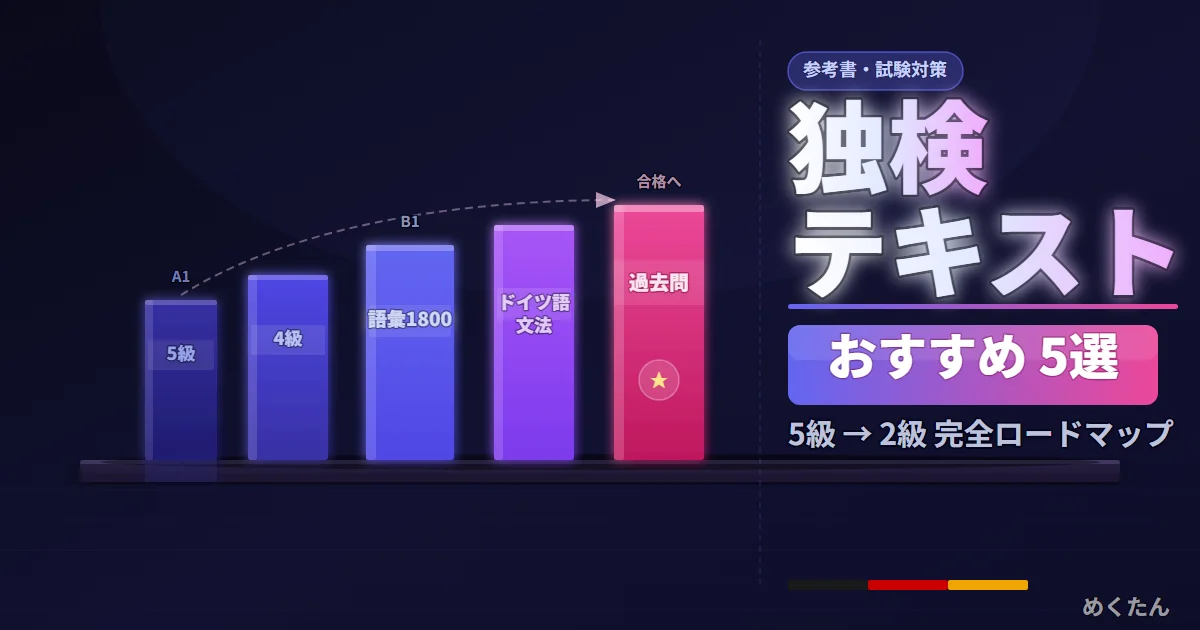 独検テキストおすすめ5選【5級〜2級】級別ロードマップと効率的な使い方